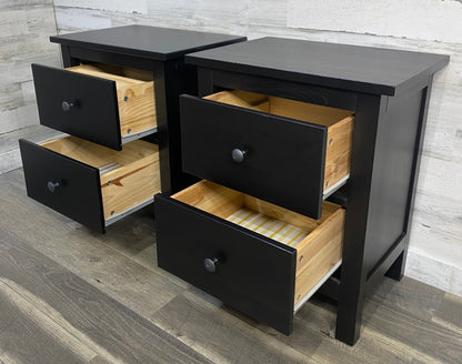 Set Of 2 Black IKEA Nightstands