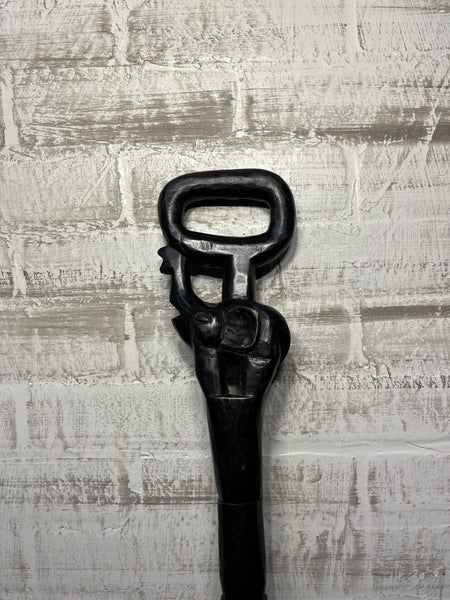 Carved Ebony Wood Walking Stick/ Cane