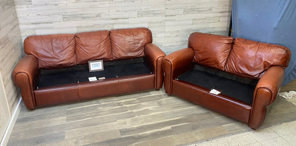 Leather Couch & Loveseat Set