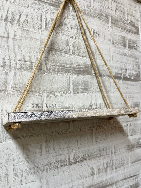 Rustic Hanging Wood Shelf