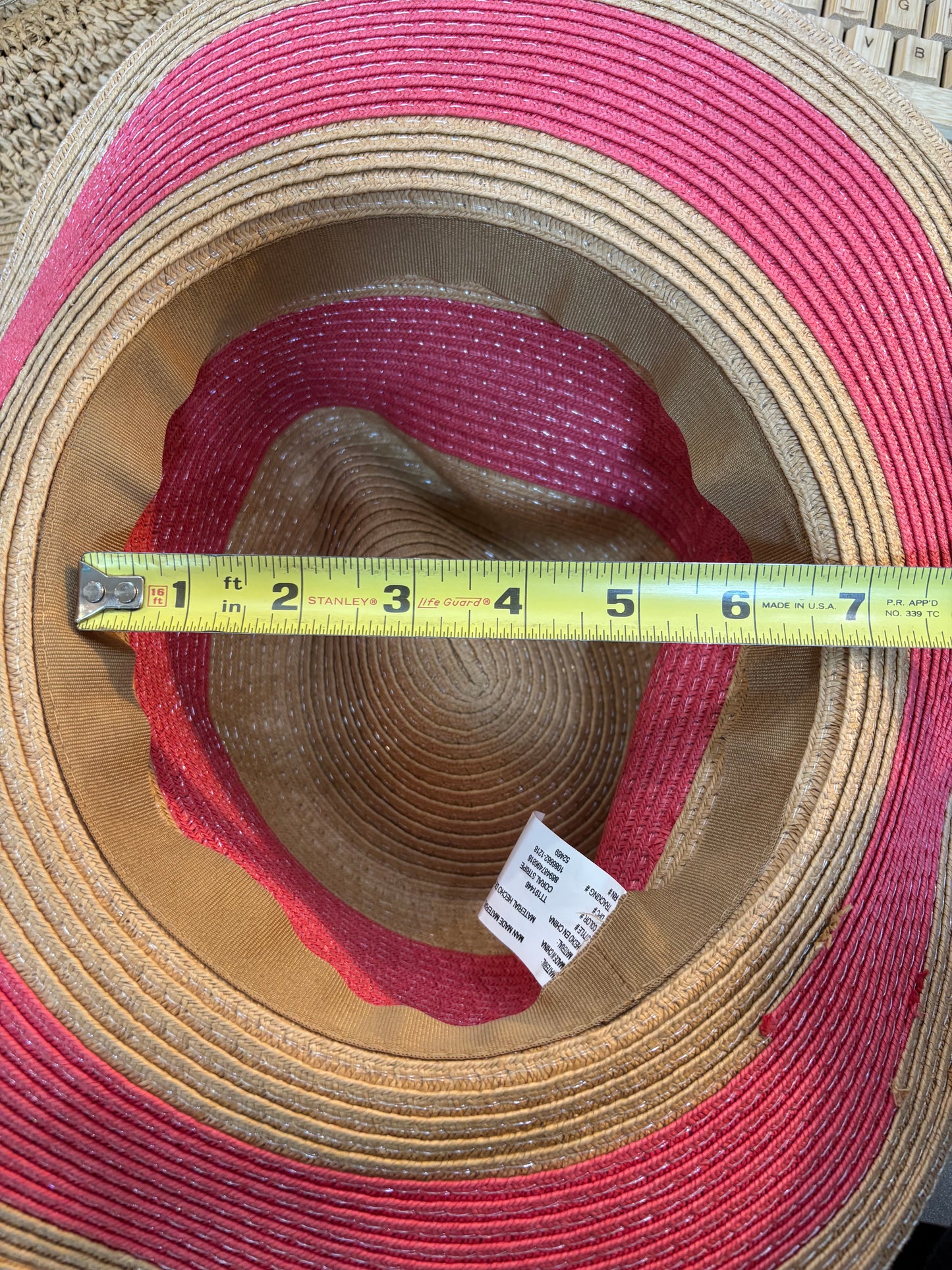 Pink Striped Sun Hat