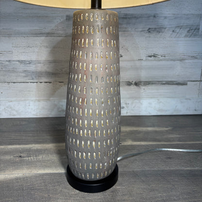 Grey Textured Ceramic Table Lamp