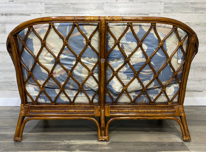 Vintage Rattan Bamboo Loveseat
