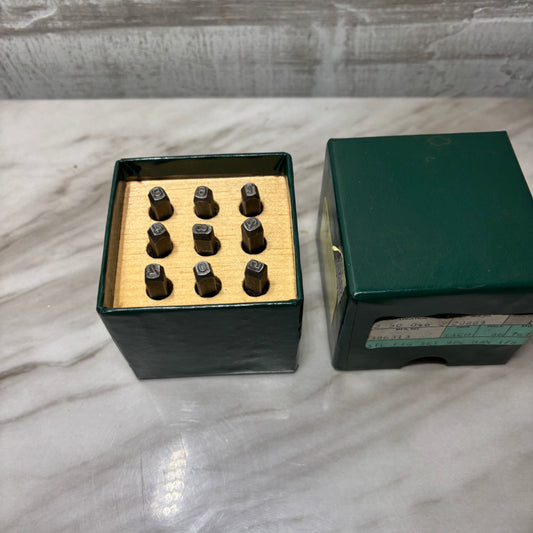 Vintage Ace Hanson Standard Duty Steel Numeral Stamp Set