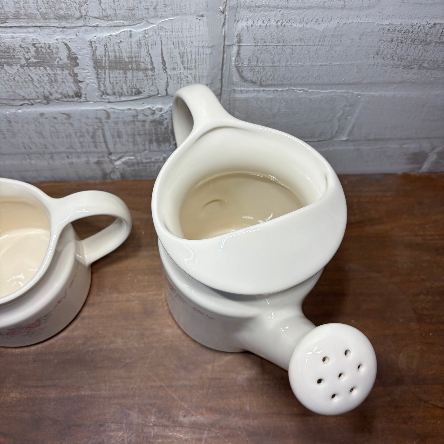 Vintage Pfaltzgraff Trousseau Water Can/ Creamer Pitcher Set