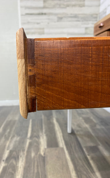 White & Natural Wood Desk