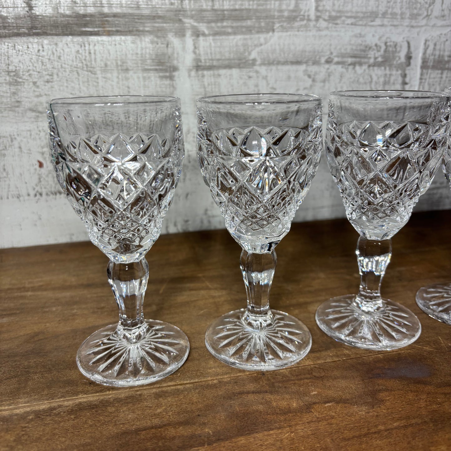 Christopher Stuart Regency Goblet Water Wine Crystal Glasses Set Of 4