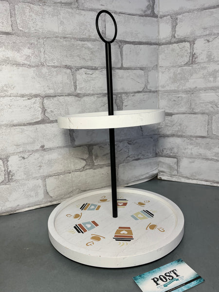 Two Tier “Coffee” Theme Stand