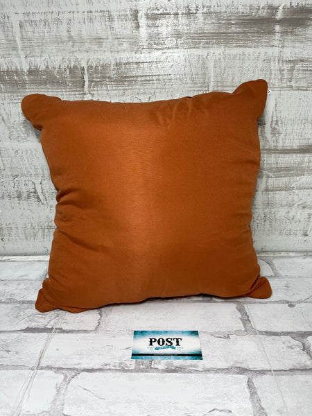 Textured Ruffle Burnt Orange Pillow