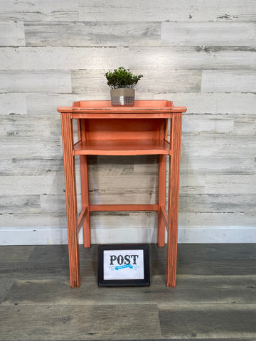 Antique Coral End Table