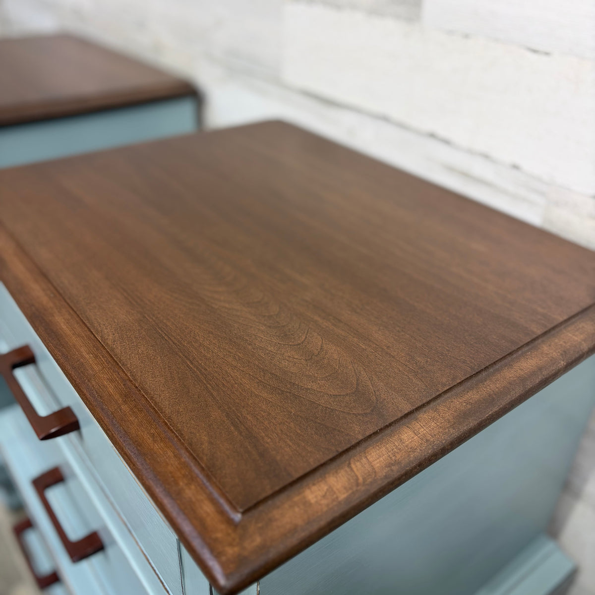 Set Of 2 Matching Blue/Gray Nightstands