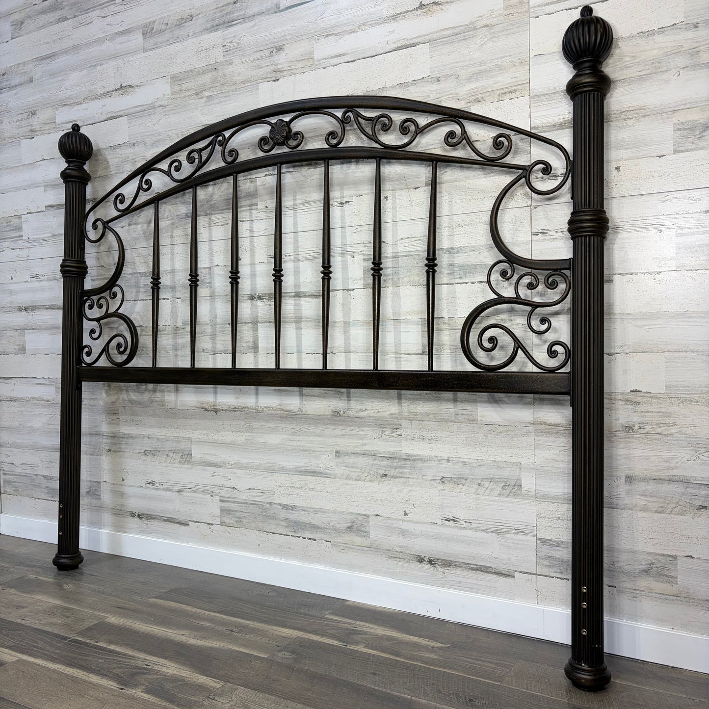 Hillsdale Chesapeake King Metal Headboard Rustic Brown