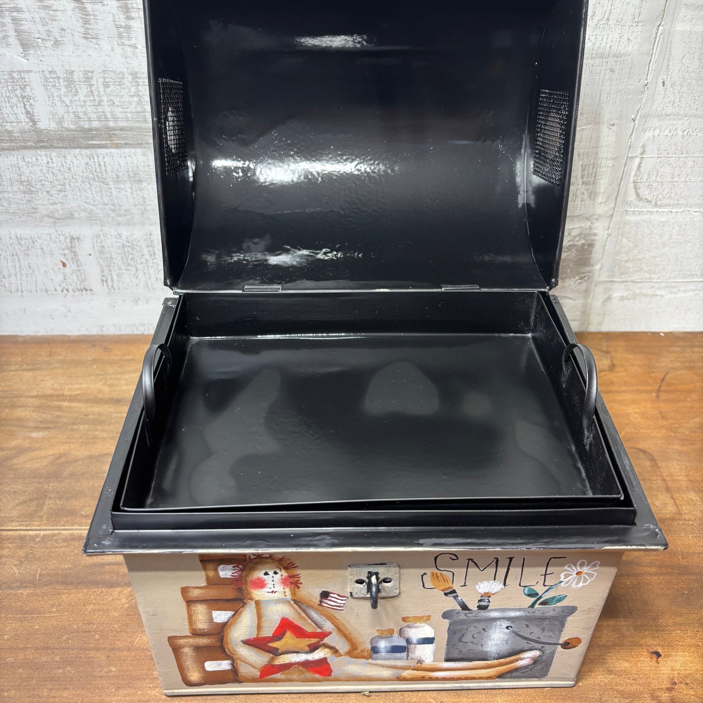 Painted Lunch Box Storage