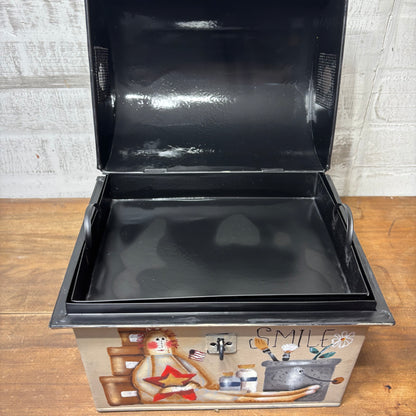 Painted Lunch Box Storage