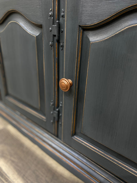 Dark Gray Flint Ridge China Hutch