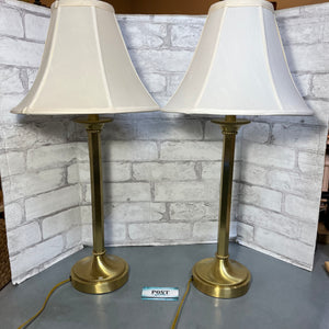 Brass Set Of Two Table Lamps