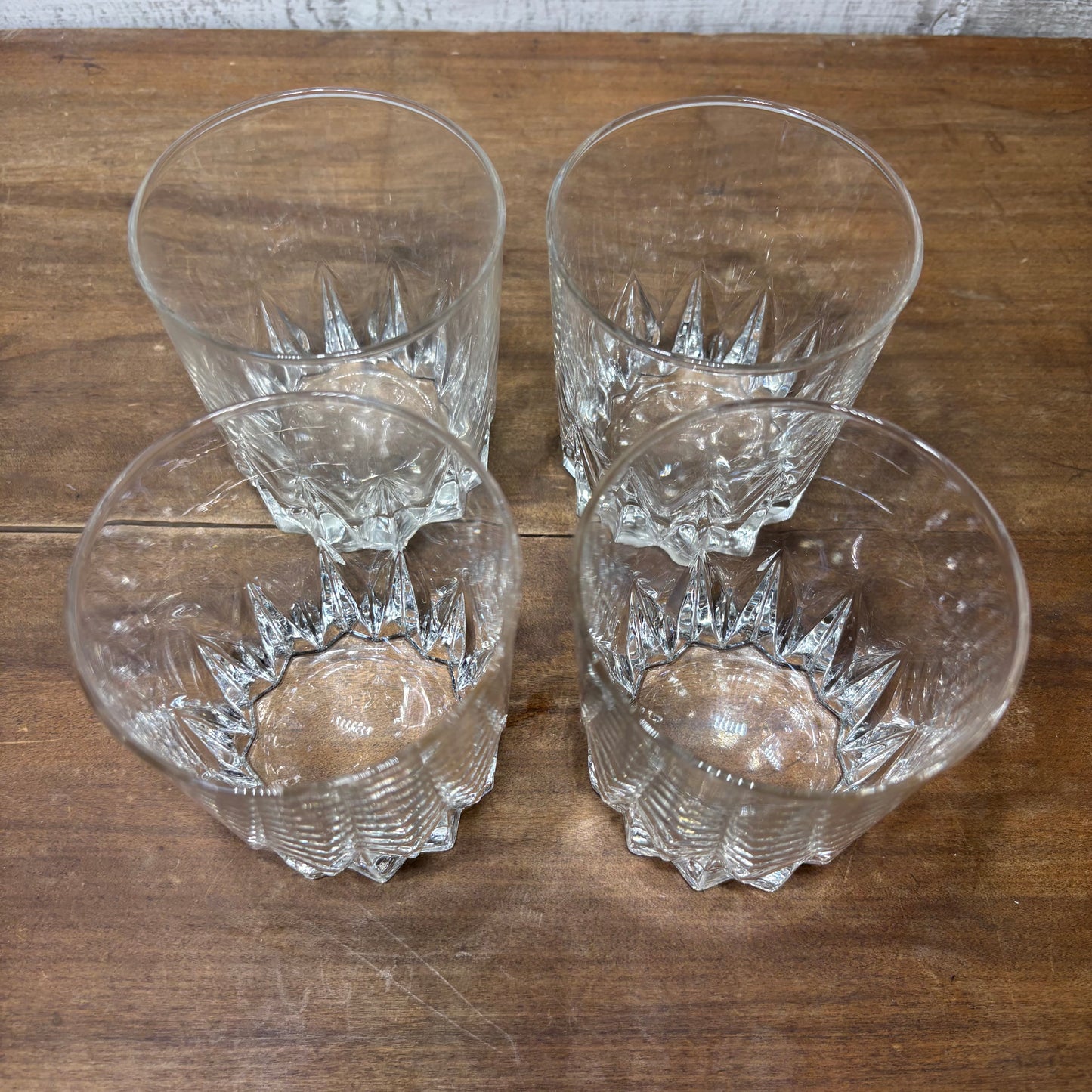Vintage Old Fashion Whiskey Set Of Four Glasses