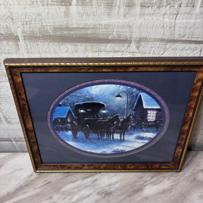 Vintage Horse And Carriage Matted Print By Joe Sambataro