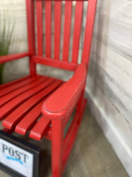 Kids Size Red Rocking Chair