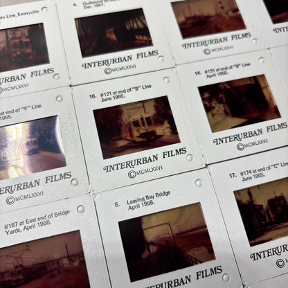 Vintage Boxed Set of 20 35mm “The Bay Area’s Key System” Interurban Film Slides
