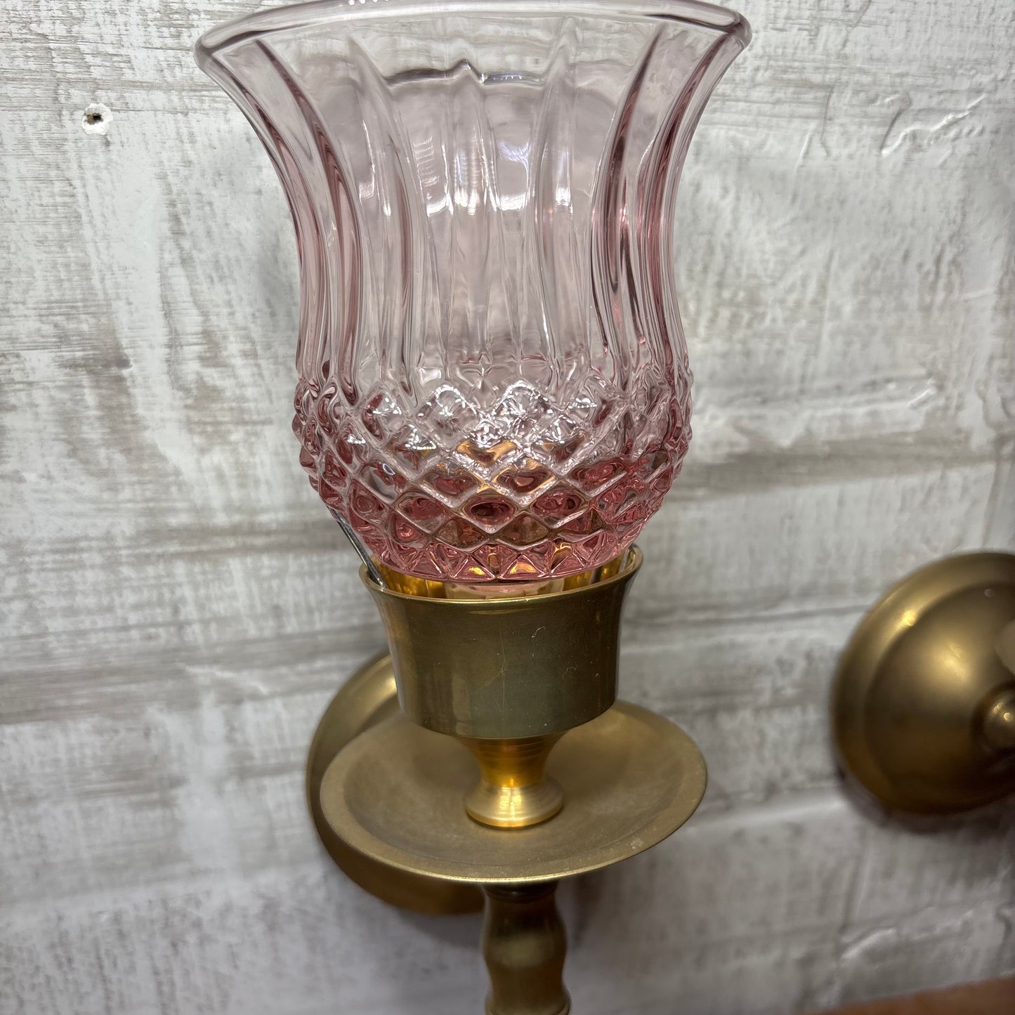 Blush & Brass Wall Sconce Set Of Two