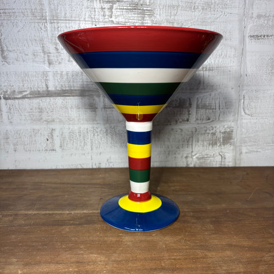 Large Oversized Painted Martini Glass