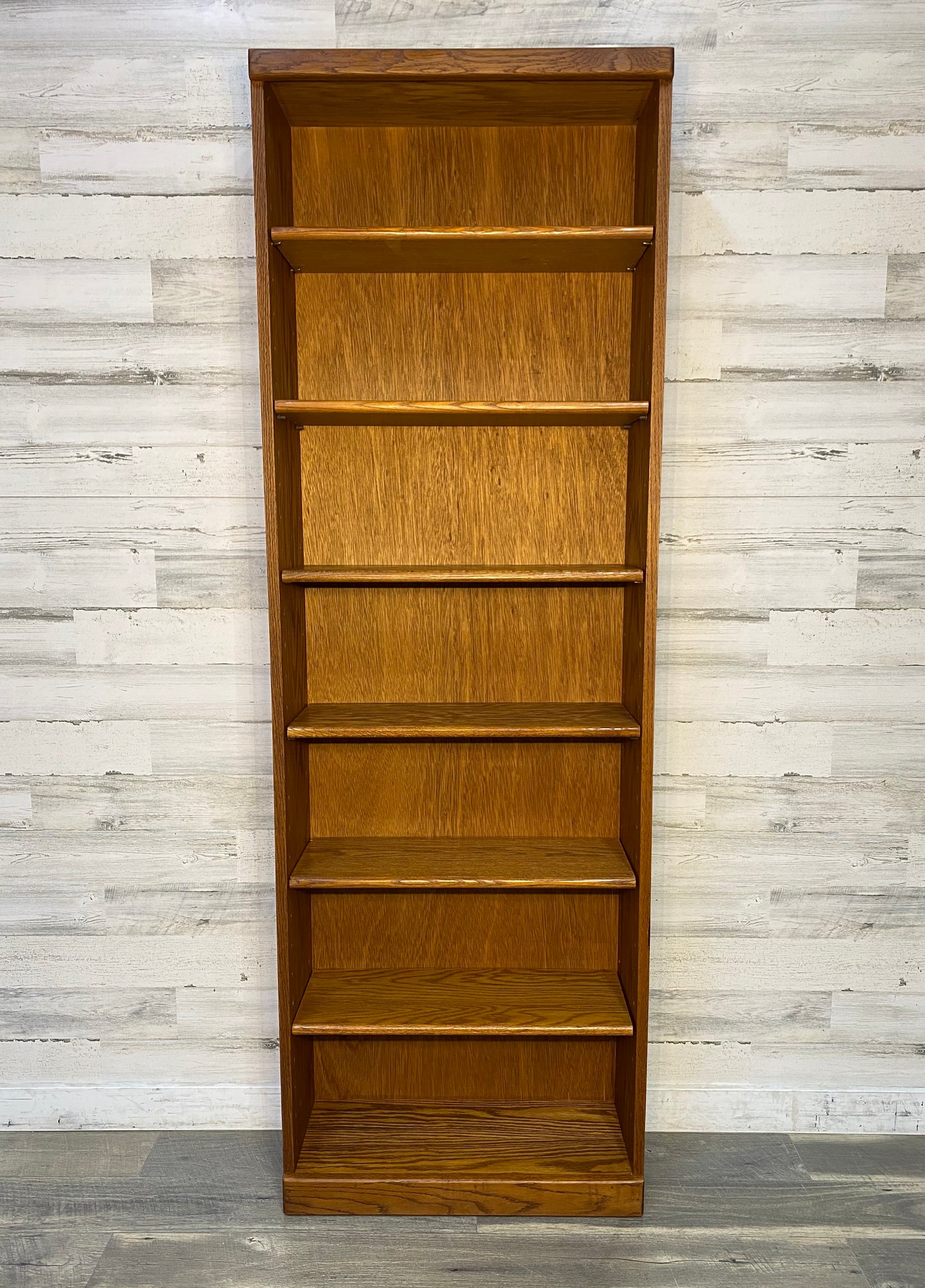 Tall Skinny Oak Bookshelf