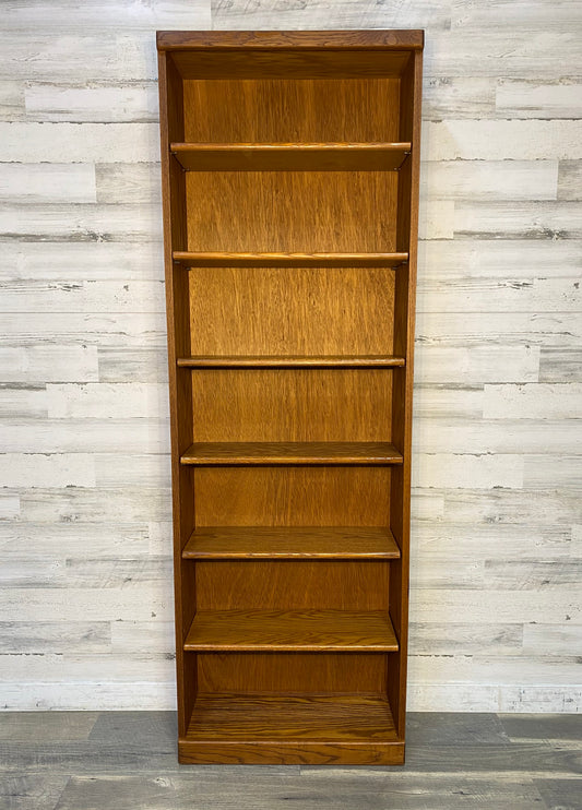 Tall Skinny Oak Bookshelf