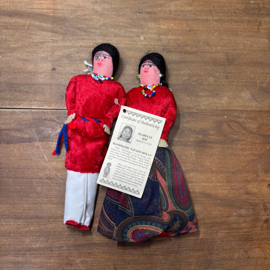 Vintage Handmade Navajo Dolls By Isabelle Jim