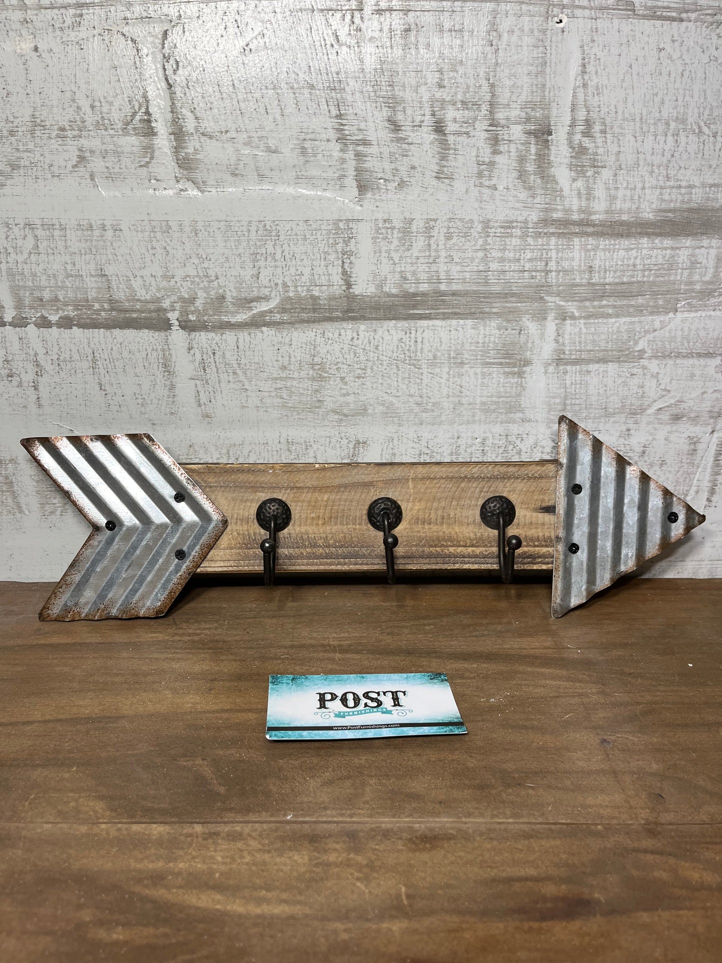 Rustic Galvanized Arrow Key Holder