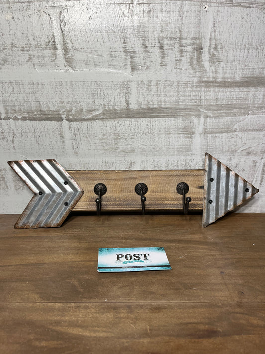 Rustic Galvanized Arrow Key Holder