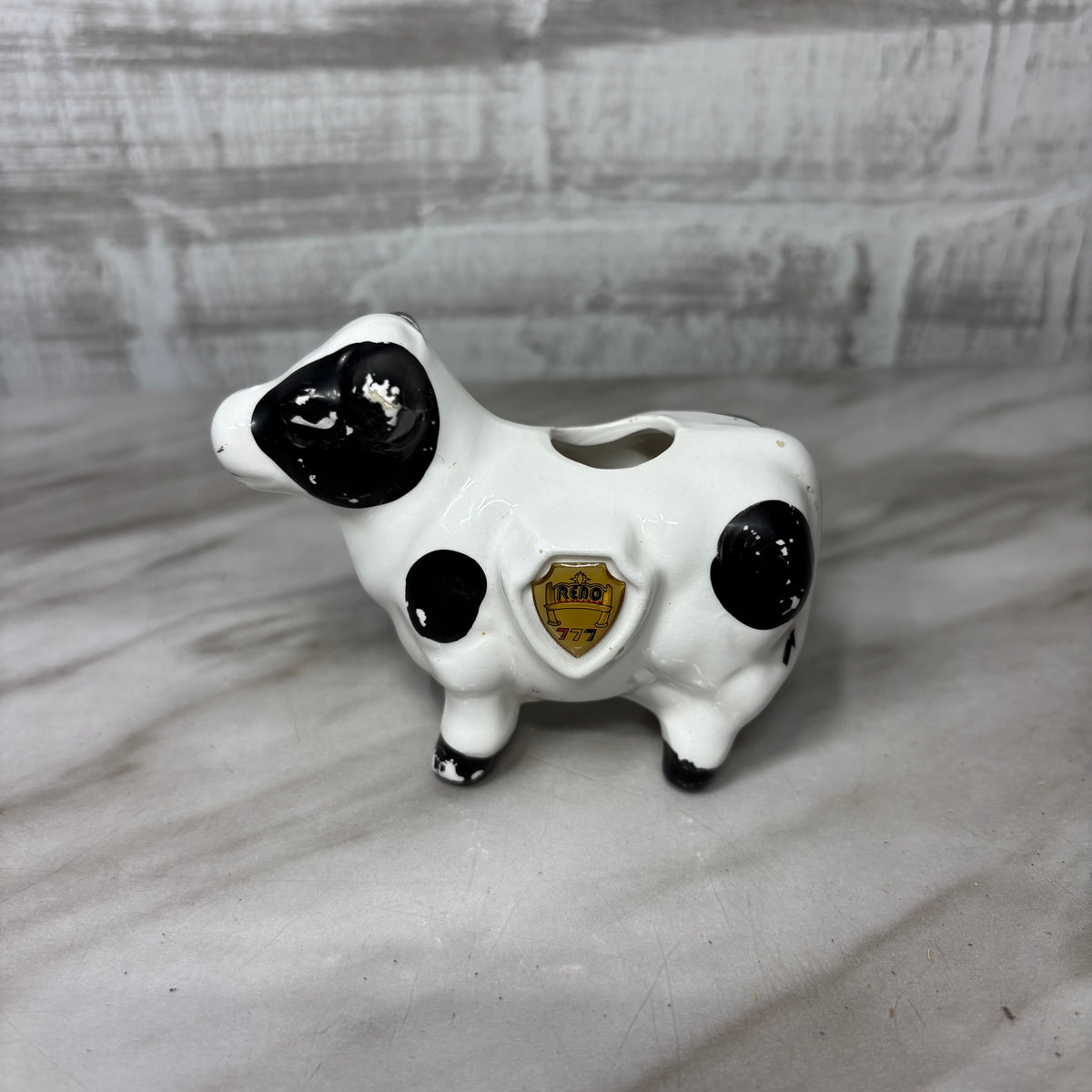 Vintage Cow Toothpick Reno Souvenir Holder