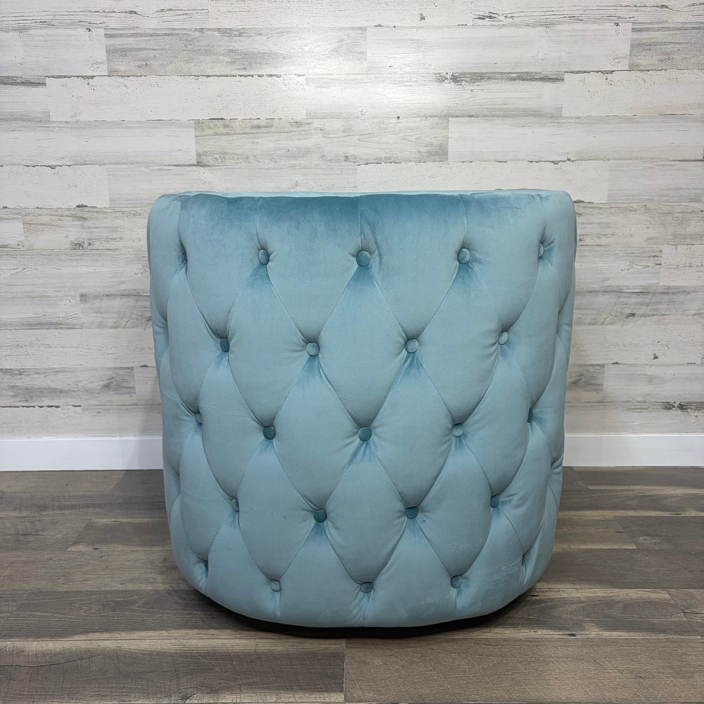 Blue Accent Barrel Chair
