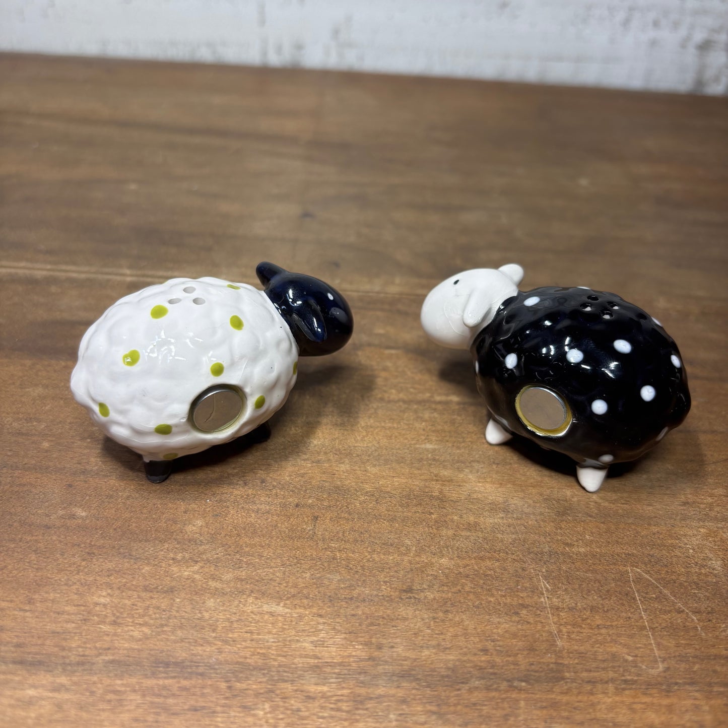 Ceramic Sheep Magnetic Salt & Pepper Shakers