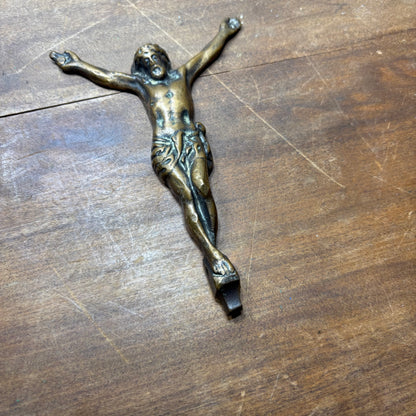 Vintage Brass Jesus Crucifix Corpus