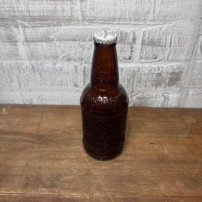 Sioux City Sarsaparilla Amber Glass Bottle *Empty*