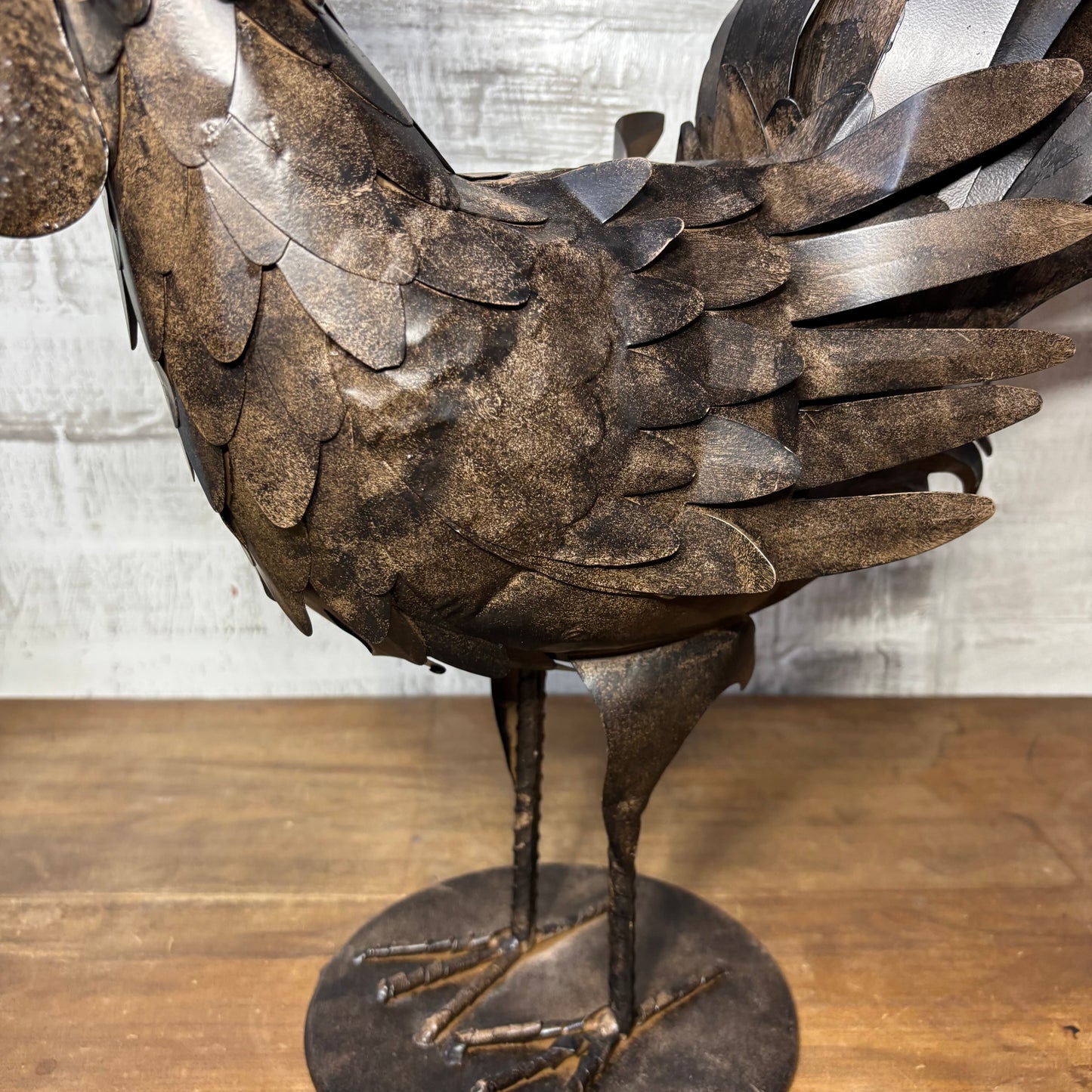 Metal Rooster Sculpture