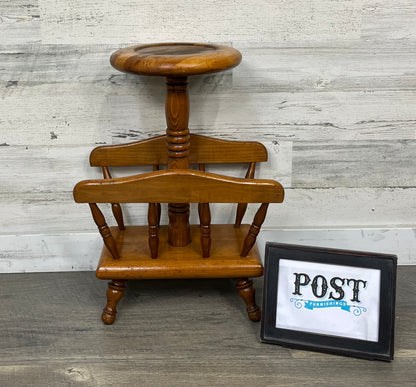 Vintage Ashtray Stand / Plant Stand with Magazine R | Post Furnishings Vintage Ashtray Stand / Plant Stand with Magazine R | Post Furnishings