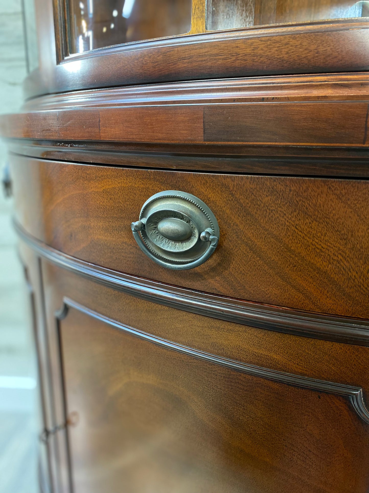 Antique Drexel Corner Cabinet On Wheels