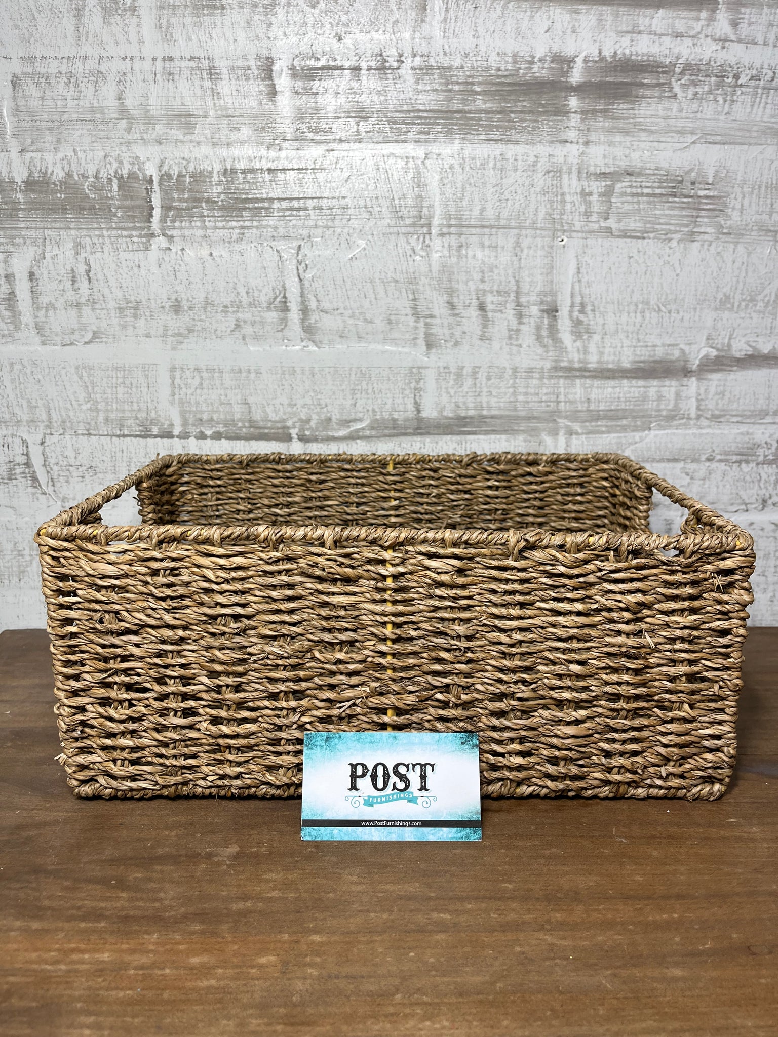 Woven Rattan Rectangle Basket