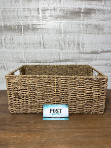 Woven Rattan Rectangle Basket