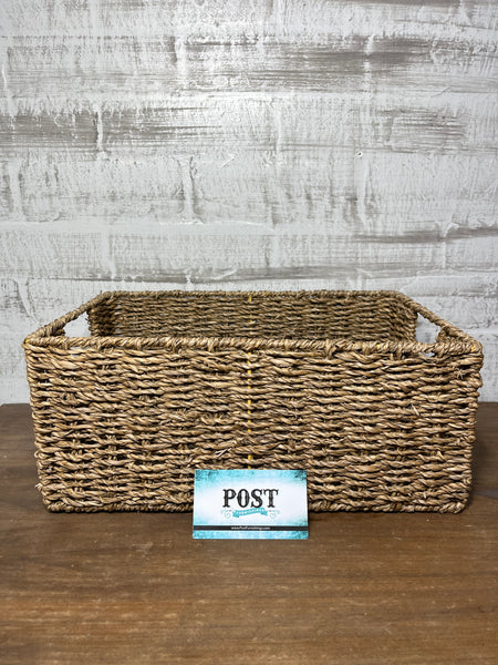 Woven Rattan Rectangle Basket