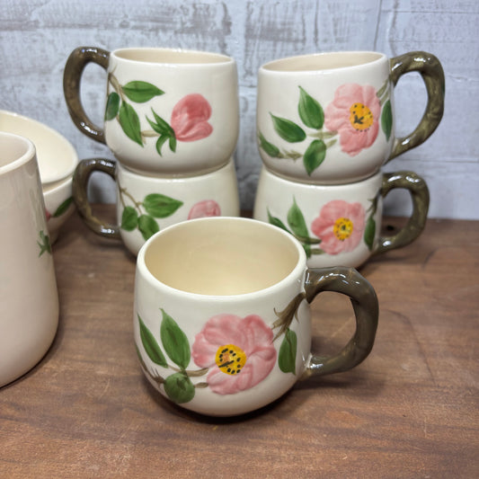 Vintage Franciscan Desert Rose Teacups Mug Set
