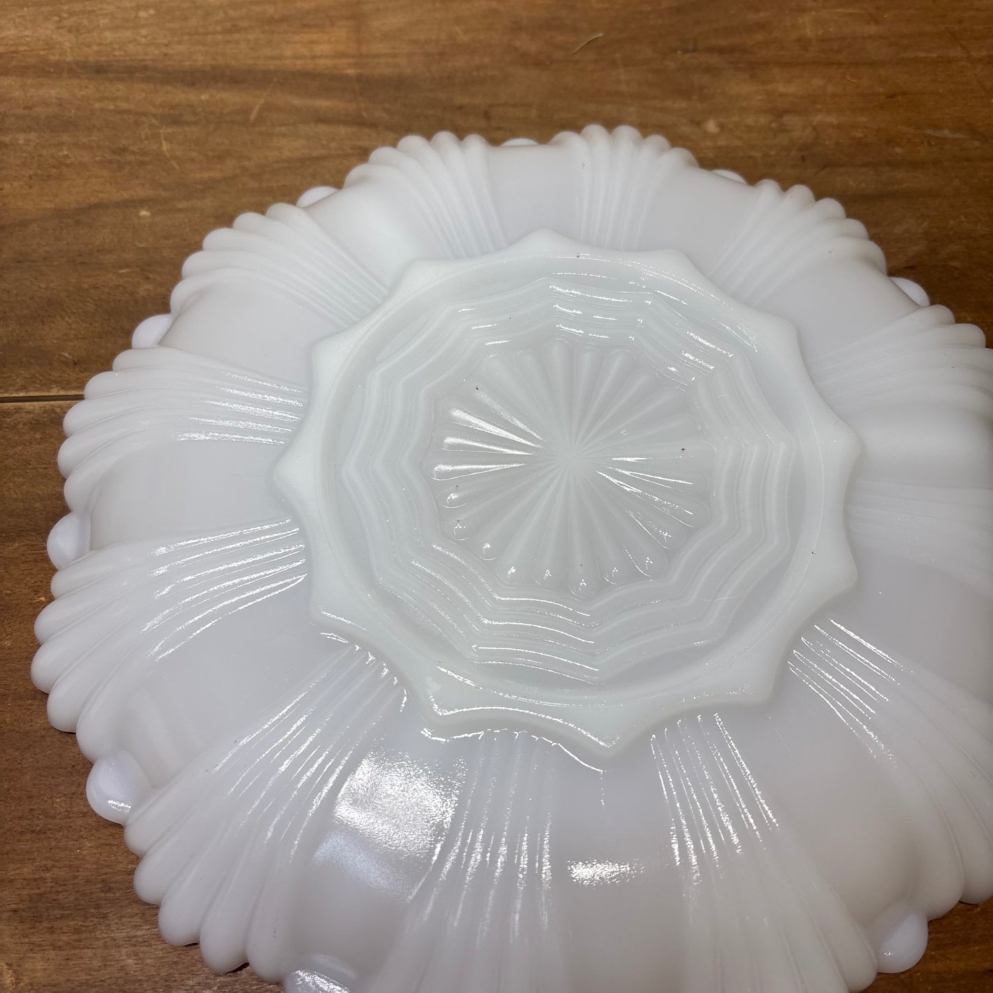 Vintage Anchor Hocking Fire-King Milk Glass Divided Dish