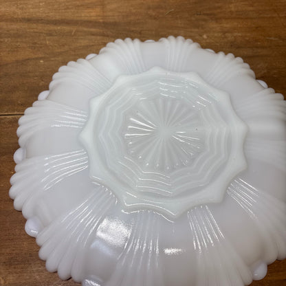 Vintage Anchor Hocking Fire-King Milk Glass Divided Dish