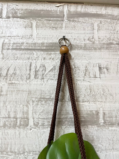 Brown Macrame Boho Plant Holder