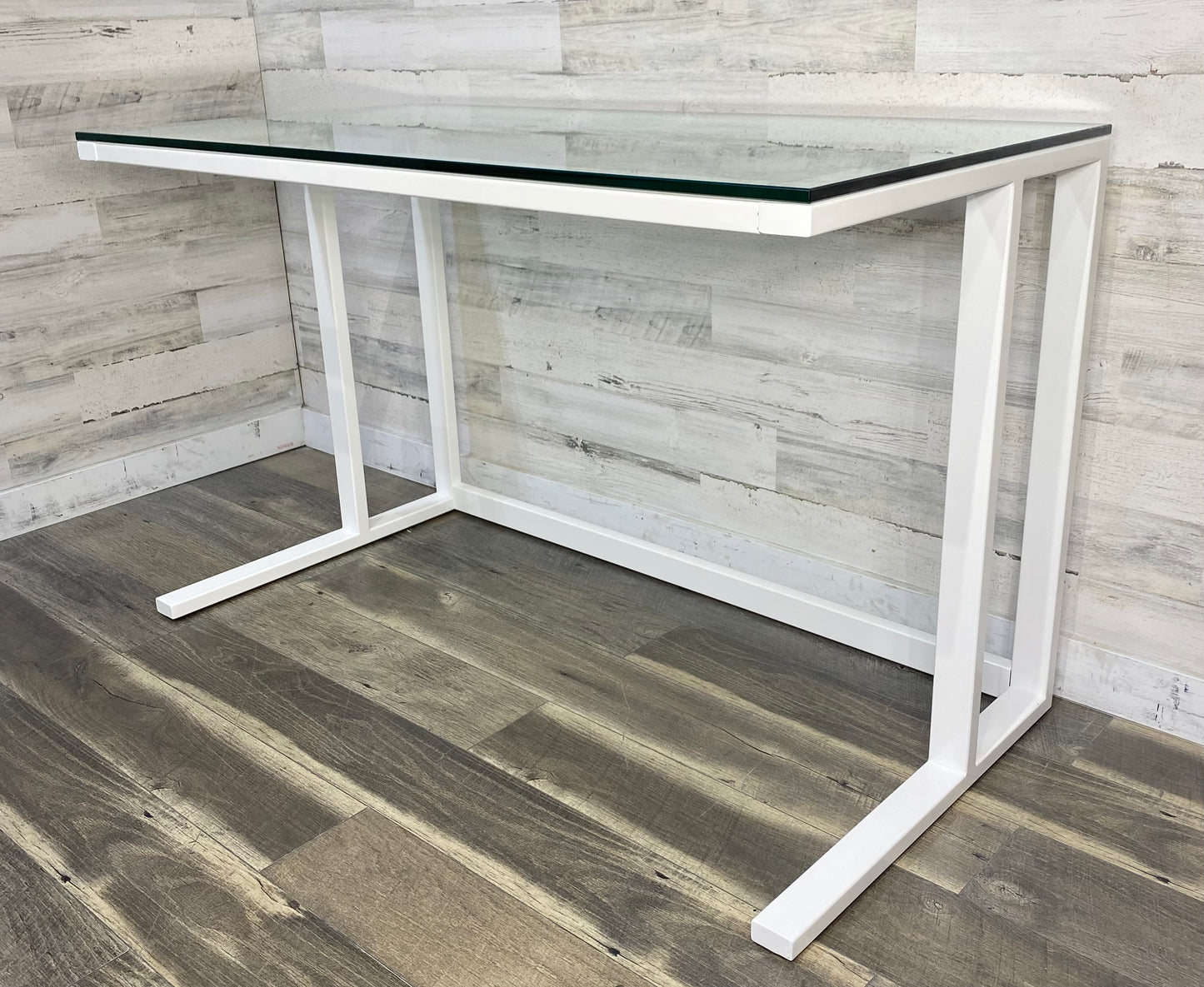 Crate & Barrel Glass Top Pilsen Desk