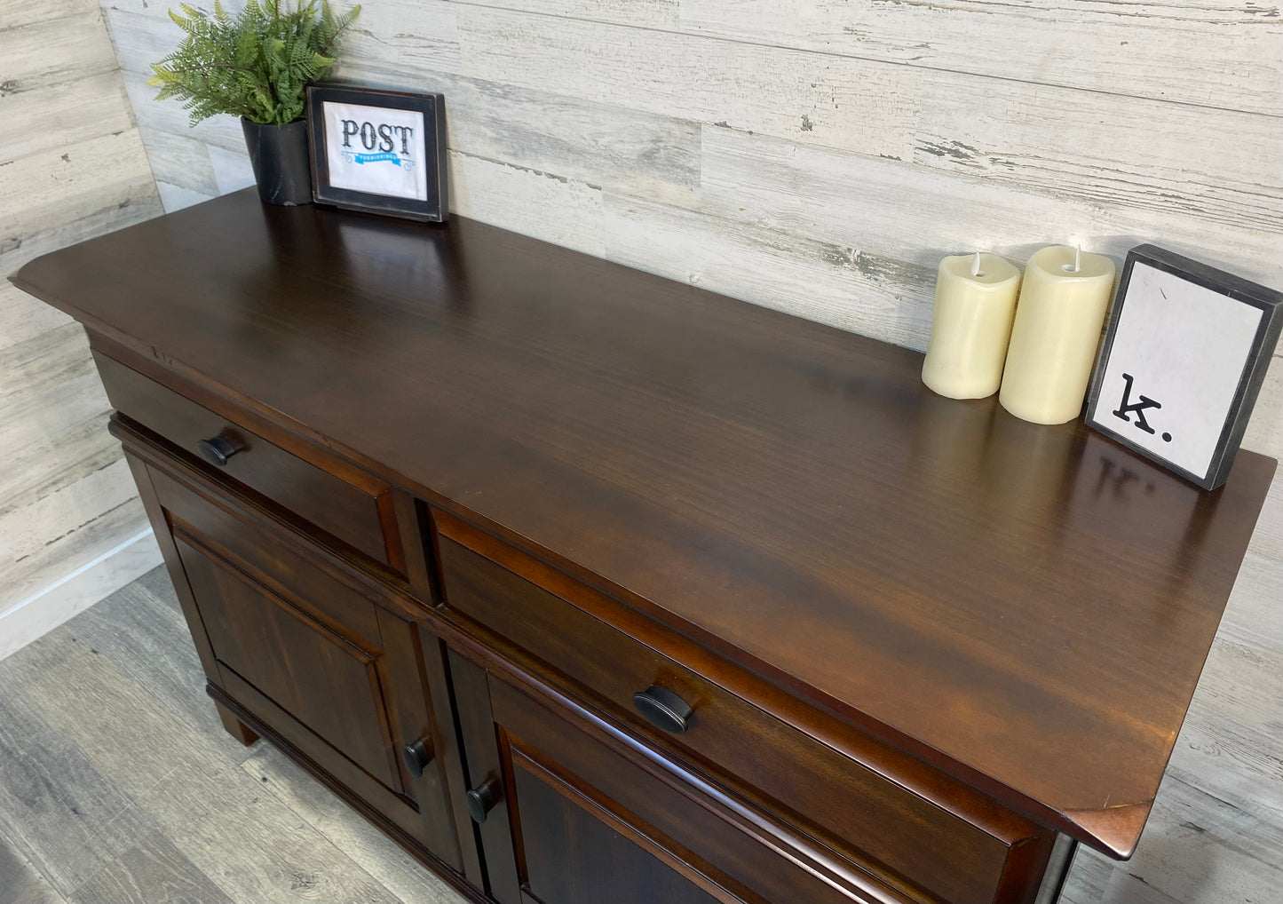 Ashley Furniture Dark Wood Buffet