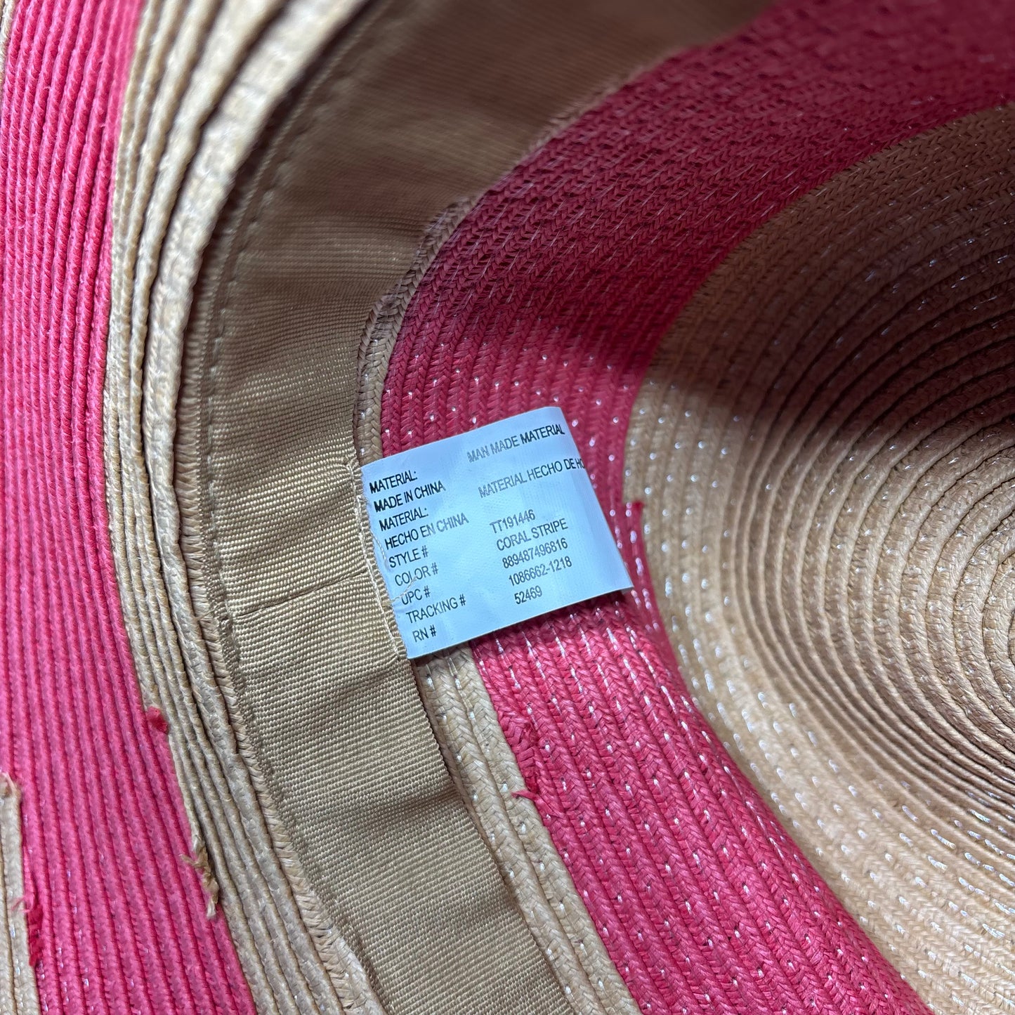 Pink Striped Sun Hat