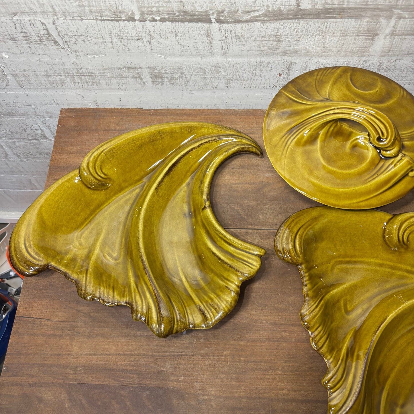 Mid Century Ceramic Thanksgiving Party Tray Set